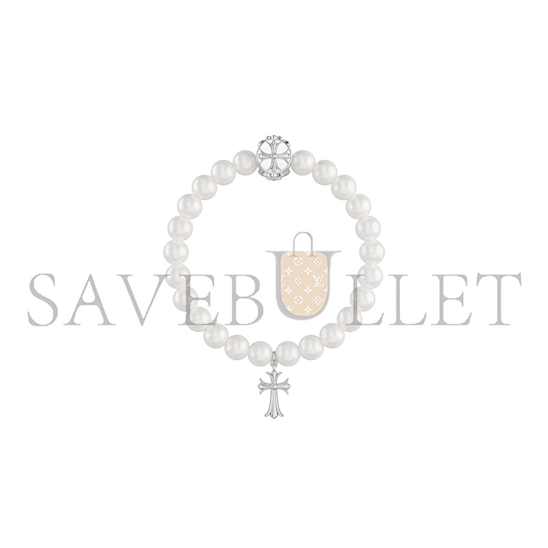 CHROME HEARTS CROSSED PEARLS BRACELET 